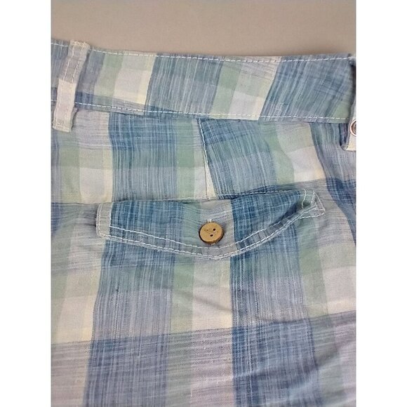 Tommy Bahama Relax Shorts Mens 33x10 100% Linen Plaid Bermuda Beach - Picture 12 of 13